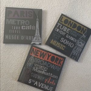 Travel Theme Wall Art - New!